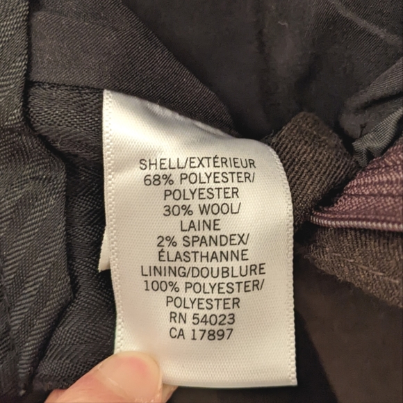 Banana Republic Wide Leg Dress Pants, Dark Brown (size 00 petite, women) - Picture 6 of 7